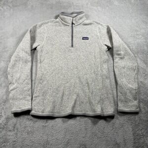 Patagonia Better Sweater Women Small Gray 1/4 Zip Pullover Fleece Jacket Winter